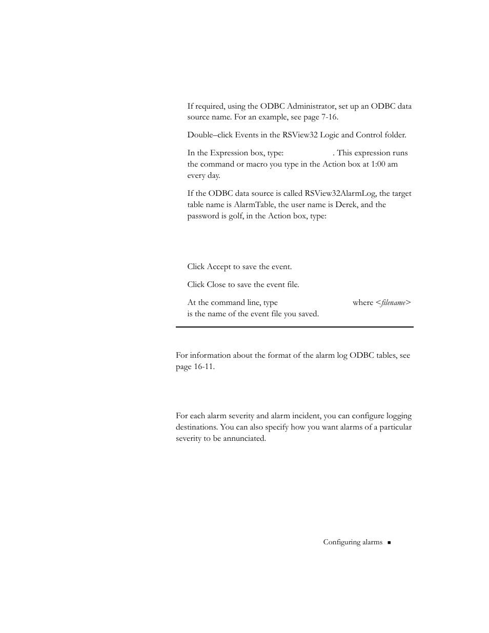 Configuring alarm severity | Rockwell Automation 9301 Series RSView32 Users Guide User Manual | Page 159 / 769