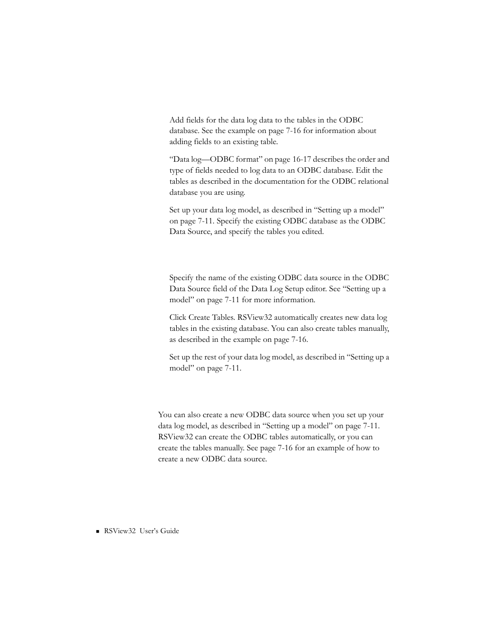 Creating a new odbc data source, Creating a new odbc data source -10 | Rockwell Automation 9301 Series RSView32 Users Guide User Manual | Page 210 / 769