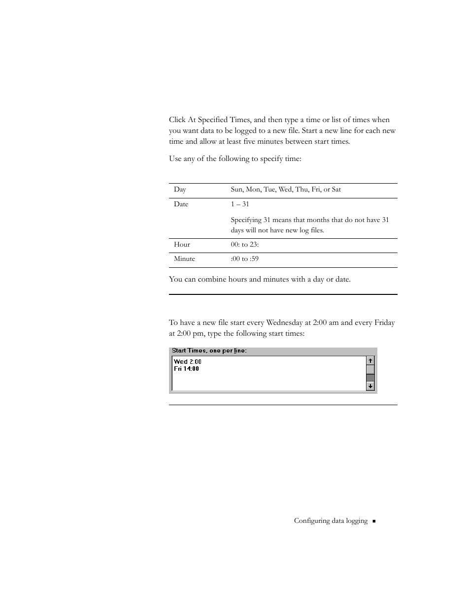 Creating files at specified times, Creating files at specified times -29 | Rockwell Automation 9301 Series RSView32 Users Guide User Manual | Page 229 / 769