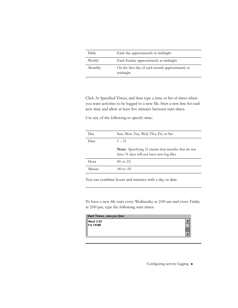 Creating files at specified times, Creating files at specified times -7 | Rockwell Automation 9301 Series RSView32 Users Guide User Manual | Page 253 / 769