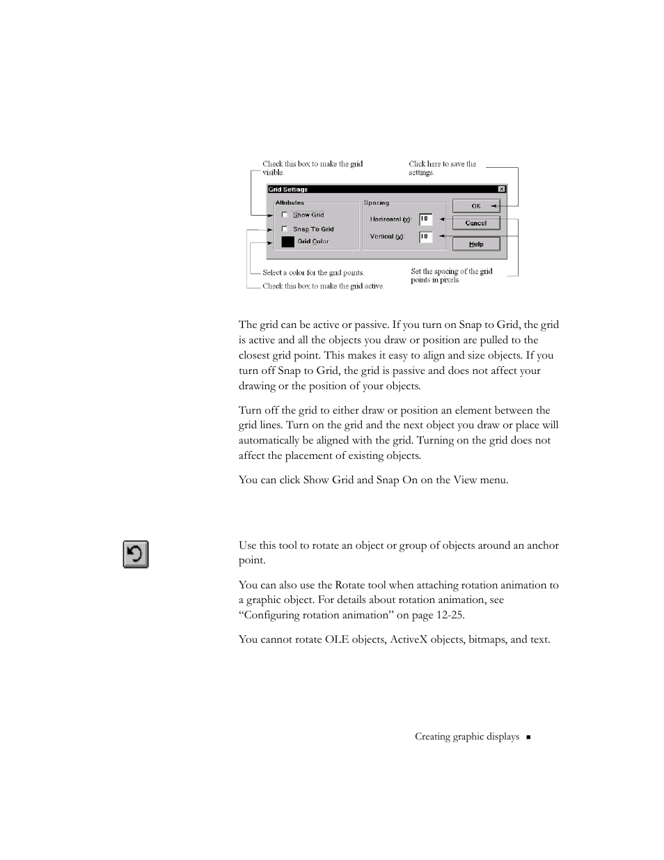 Using the rotate tool, Using the rotate tool -9 | Rockwell Automation 9301 Series RSView32 Users Guide User Manual | Page 302 / 769