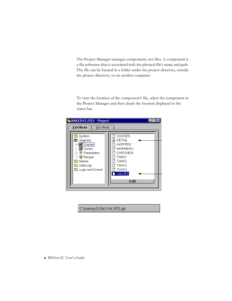 Component, Viewing component locations, Component -4 viewing component locations -4 | Rockwell Automation 9301 Series RSView32 Users Guide User Manual | Page 32 / 769