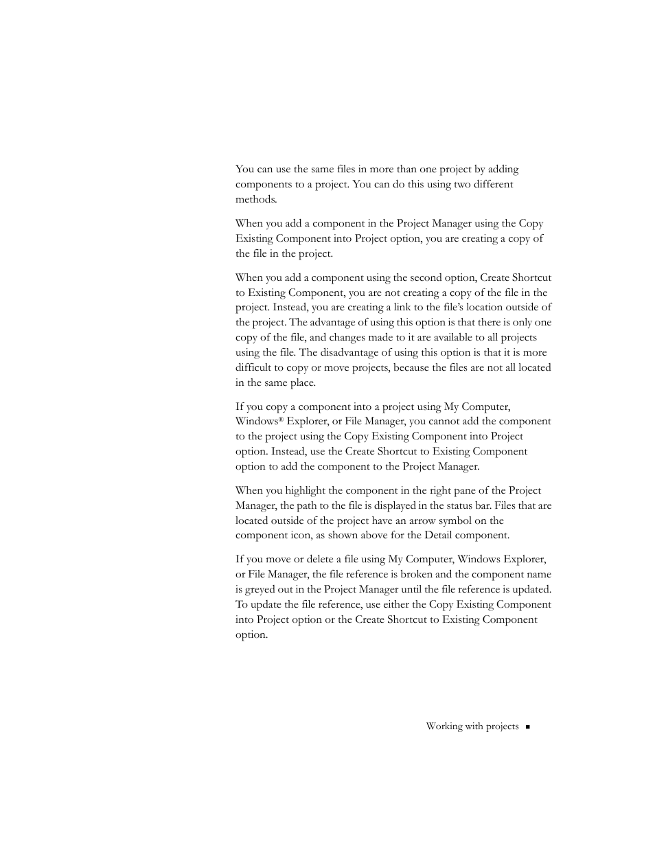 Adding components to a project | Rockwell Automation 9301 Series RSView32 Users Guide User Manual | Page 33 / 769