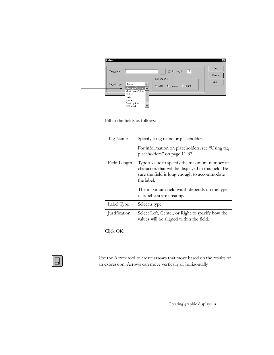 Creating arrows, Creating arrows -55 | Rockwell Automation 9301 Series RSView32 Users Guide User Manual | Page 348 / 769