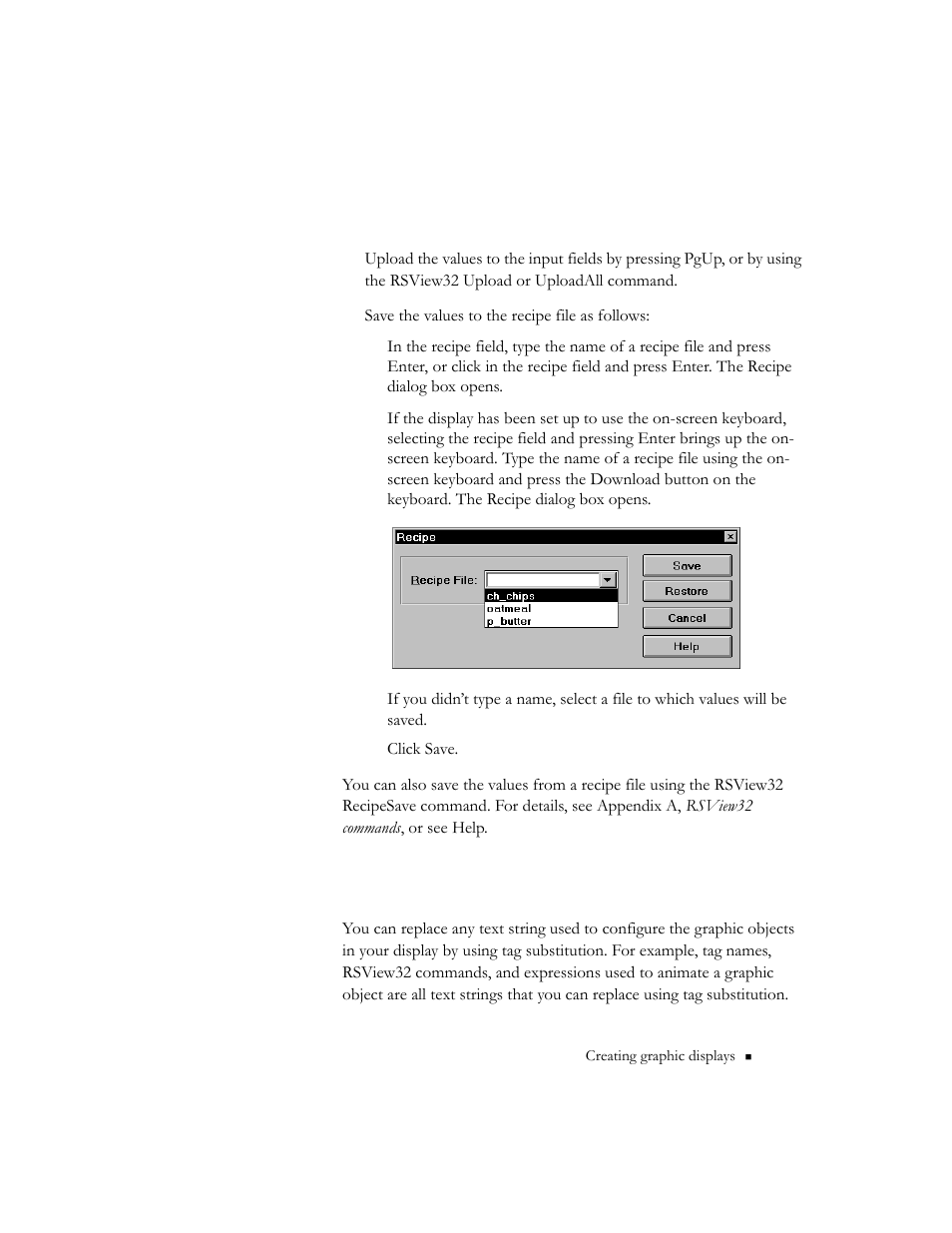 Replacing text associated with objects | Rockwell Automation 9301 Series RSView32 Users Guide User Manual | Page 360 / 769