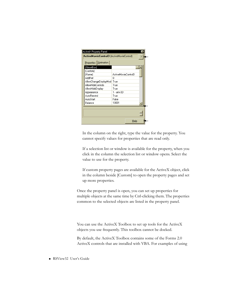 Using the activex toolbox, Using the activex toolbox -76 | Rockwell Automation 9301 Series RSView32 Users Guide User Manual | Page 369 / 769