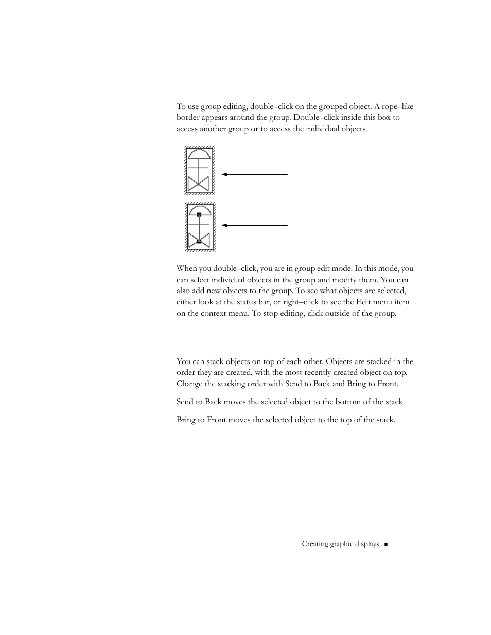 Stacking objects, Stacking objects -95 | Rockwell Automation 9301 Series RSView32 Users Guide User Manual | Page 388 / 769