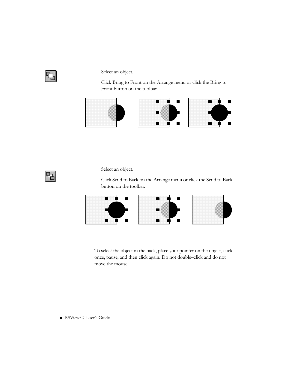 Select an object | Rockwell Automation 9301 Series RSView32 Users Guide User Manual | Page 389 / 769