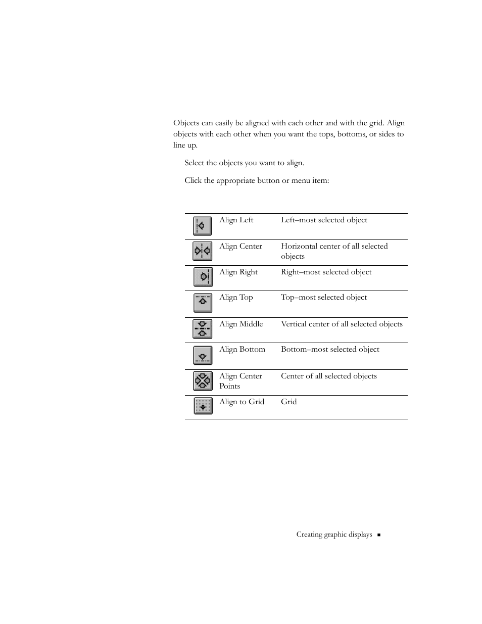 Aligning objects, Aligning objects -97 | Rockwell Automation 9301 Series RSView32 Users Guide User Manual | Page 390 / 769