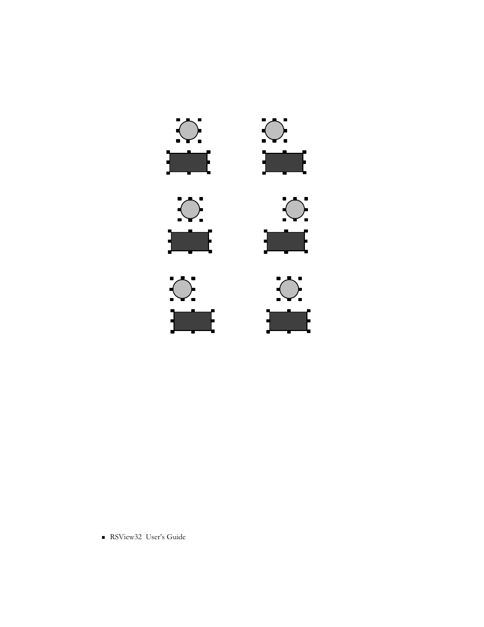 Aligning objects left, right, and center | Rockwell Automation 9301 Series RSView32 Users Guide User Manual | Page 391 / 769