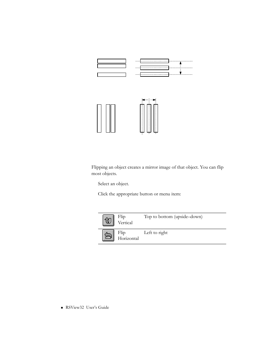 Flipping objects, Flipping objects -100 | Rockwell Automation 9301 Series RSView32 Users Guide User Manual | Page 393 / 769