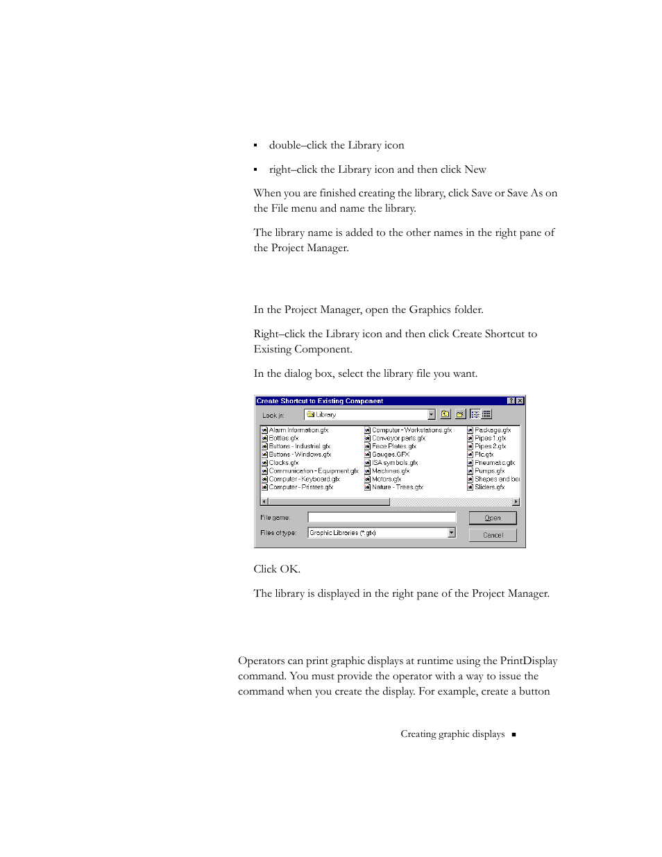 Printing displays at runtime | Rockwell Automation 9301 Series RSView32 Users Guide User Manual | Page 406 / 769