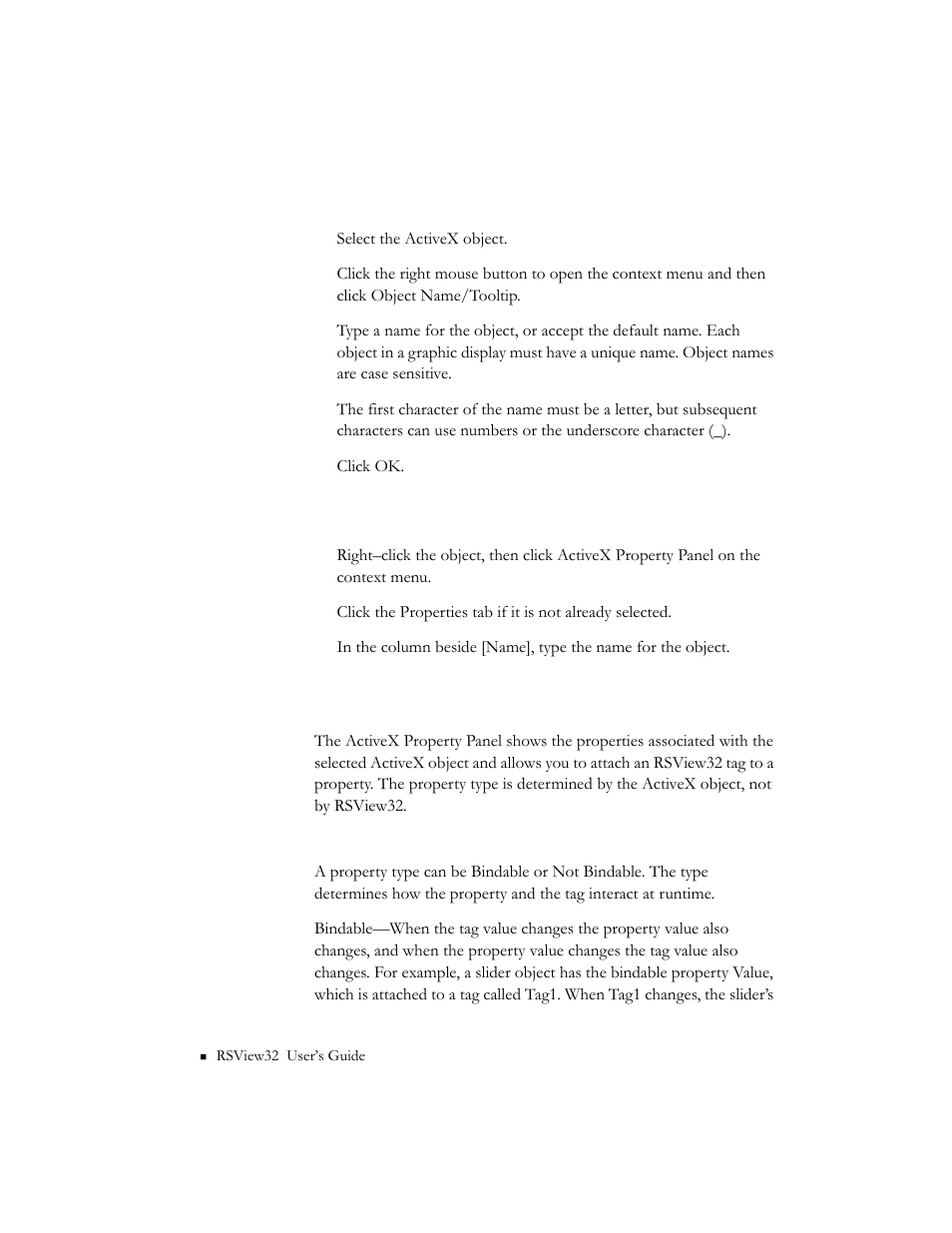 Attaching activex control properties, Attaching activex control properties -36 | Rockwell Automation 9301 Series RSView32 Users Guide User Manual | Page 443 / 769