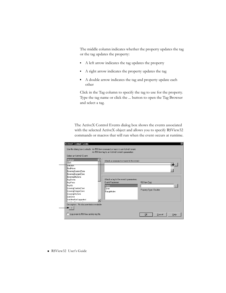Attaching activex control events, Attaching activex control events -38 | Rockwell Automation 9301 Series RSView32 Users Guide User Manual | Page 445 / 769
