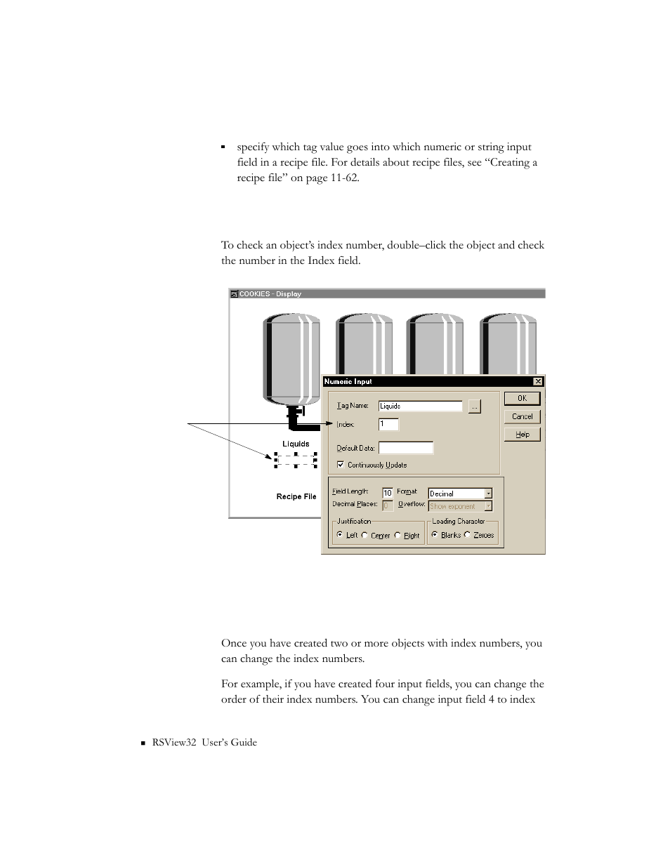 Checking an object’s index number, Changing index numbers | Rockwell Automation 9301 Series RSView32 Users Guide User Manual | Page 453 / 769