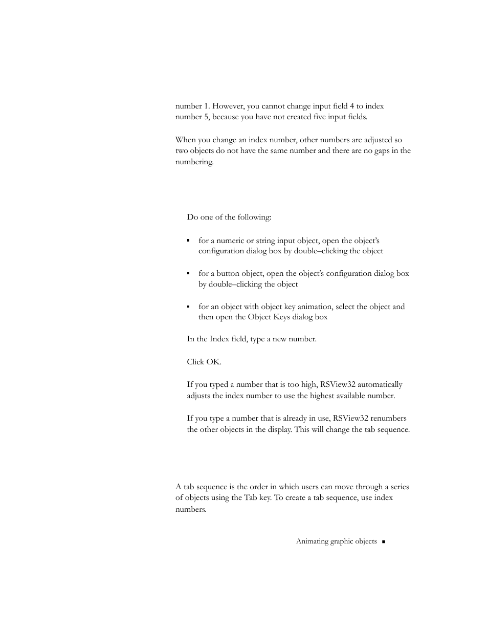 Creating a tab sequence, Creating a tab sequence -47 | Rockwell Automation 9301 Series RSView32 Users Guide User Manual | Page 454 / 769