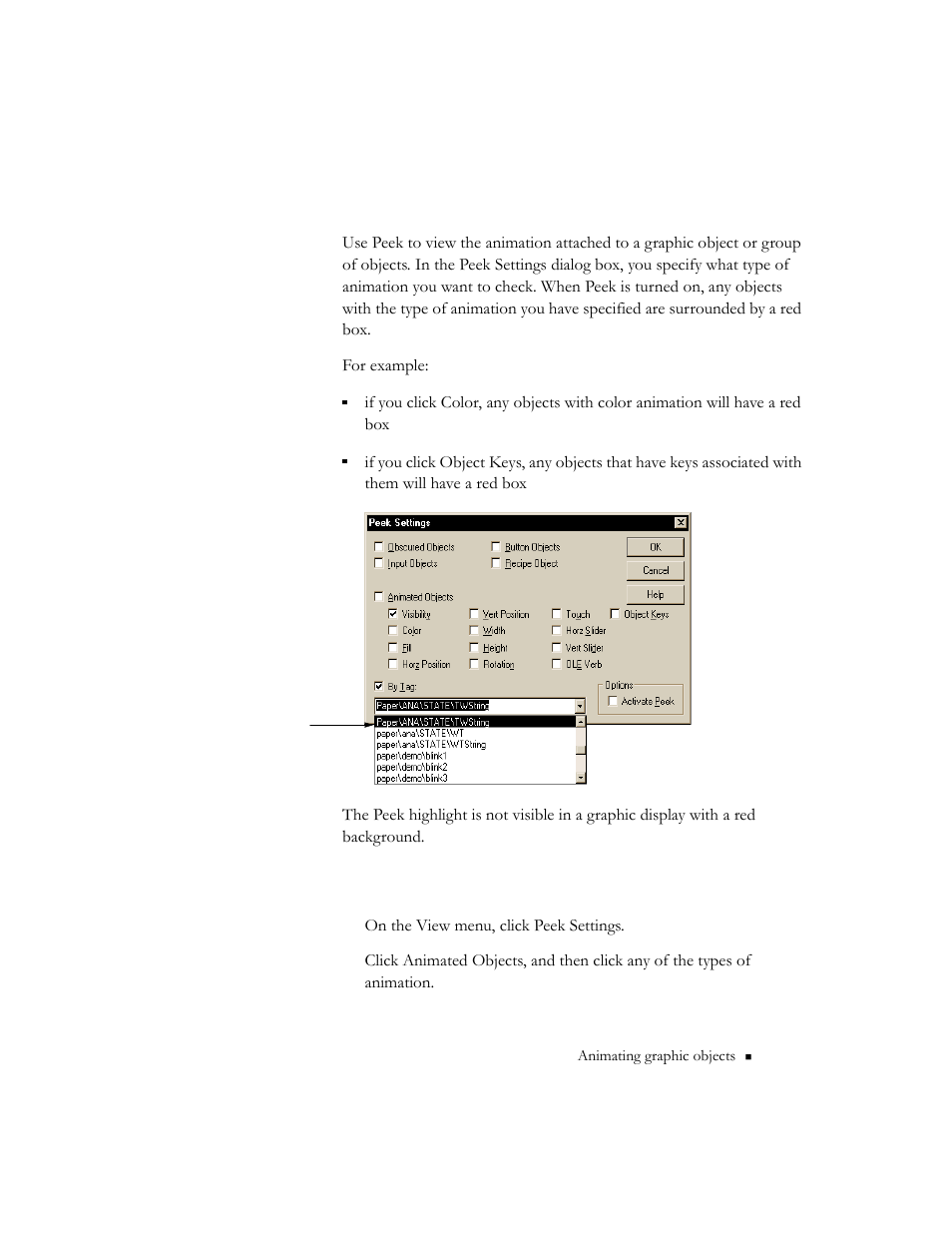 Using peek, Using peek -61 | Rockwell Automation 9301 Series RSView32 Users Guide User Manual | Page 468 / 769