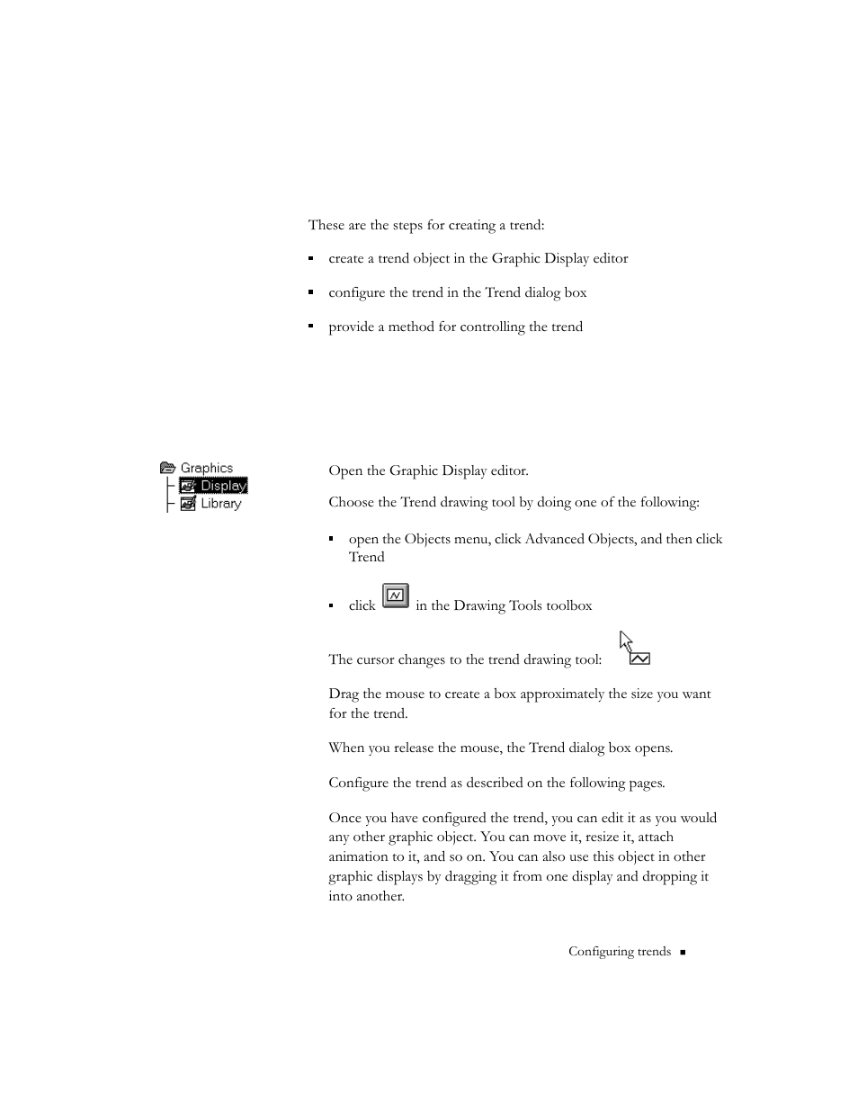 Summary of steps, Creating a trend object | Rockwell Automation 9301 Series RSView32 Users Guide User Manual | Page 476 / 769