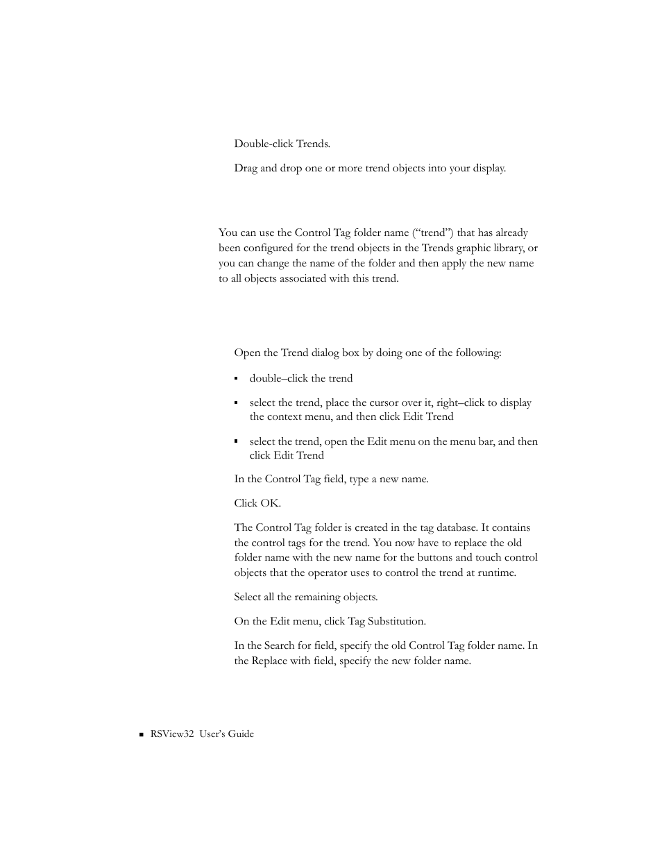 Setting the name of the control tag folder, Setting the name of the control tag folder -36 | Rockwell Automation 9301 Series RSView32 Users Guide User Manual | Page 507 / 769