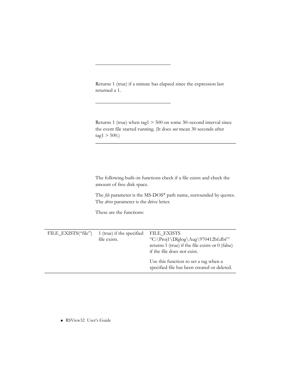 File functions, File functions -20 | Rockwell Automation 9301 Series RSView32 Users Guide User Manual | Page 533 / 769