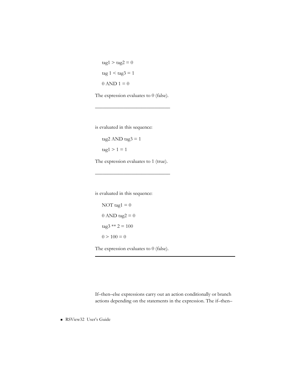 If–then–else | Rockwell Automation 9301 Series RSView32 Users Guide User Manual | Page 537 / 769