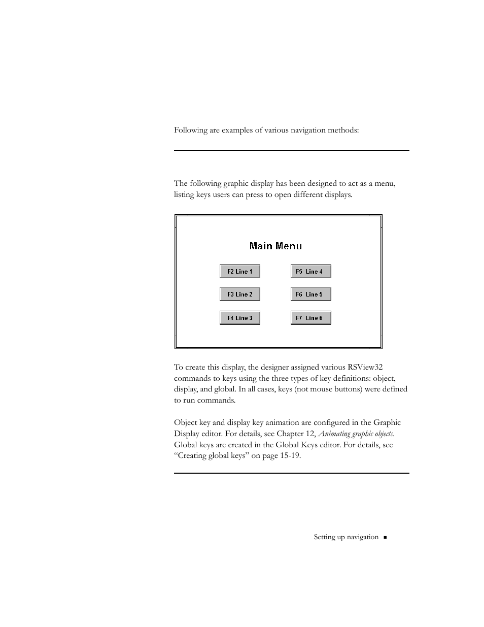Example of navigation methods | Rockwell Automation 9301 Series RSView32 Users Guide User Manual | Page 545 / 769