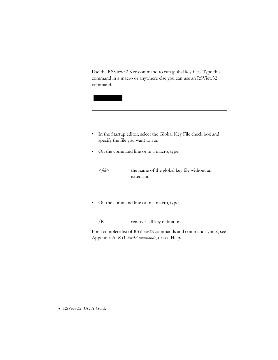 Running global key files | Rockwell Automation 9301 Series RSView32 Users Guide User Manual | Page 562 / 769