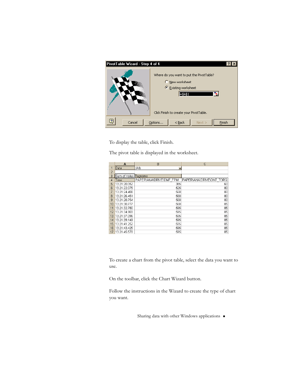 Creating a chart, Creating a chart -25 | Rockwell Automation 9301 Series RSView32 Users Guide User Manual | Page 587 / 769