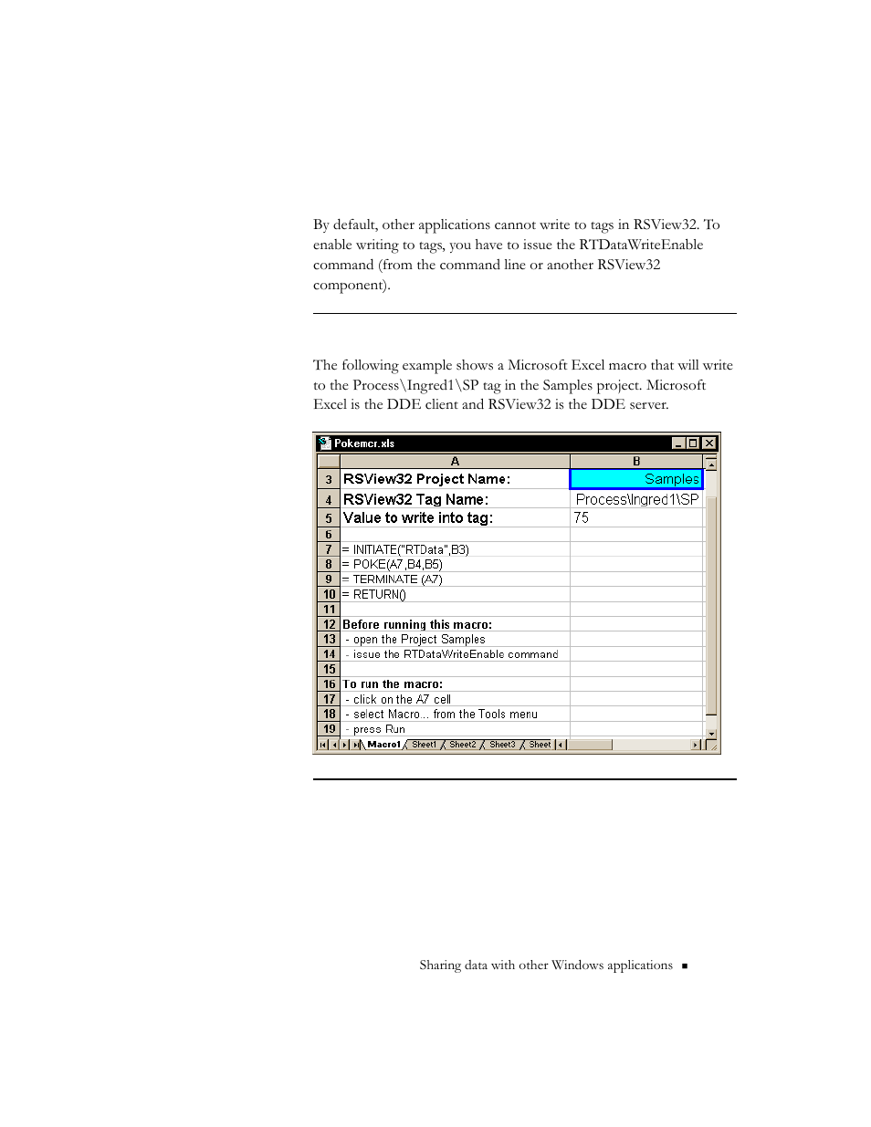 Enabling rsview32 for tag writes | Rockwell Automation 9301 Series RSView32 Users Guide User Manual | Page 591 / 769