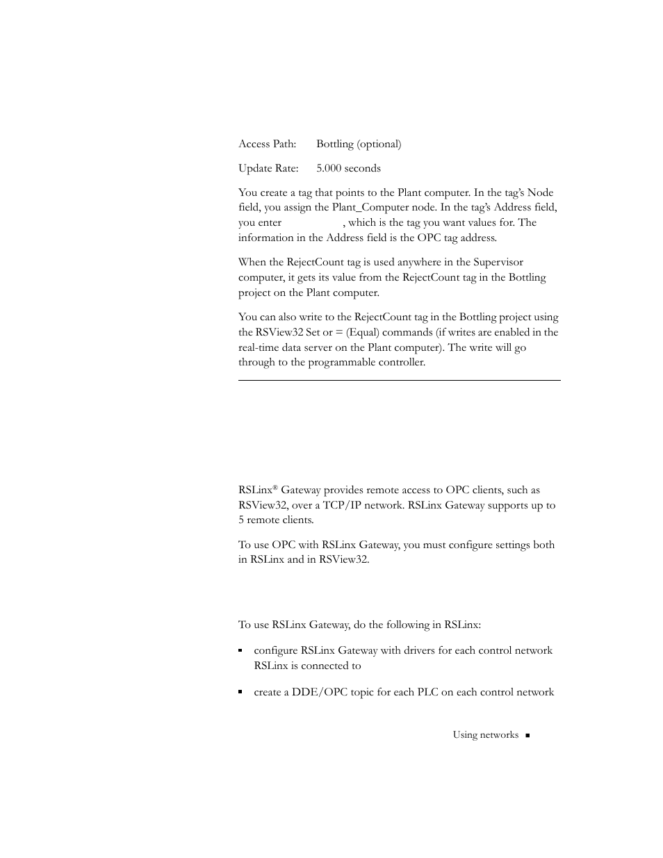 Configuring rslinx gateway, Configuring rslinx gateway -9 | Rockwell Automation 9301 Series RSView32 Users Guide User Manual | Page 601 / 769