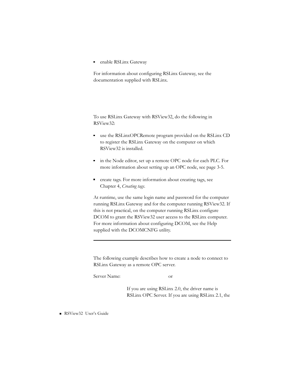 Configuring rsview32 for use with rslinx gateway | Rockwell Automation 9301 Series RSView32 Users Guide User Manual | Page 602 / 769