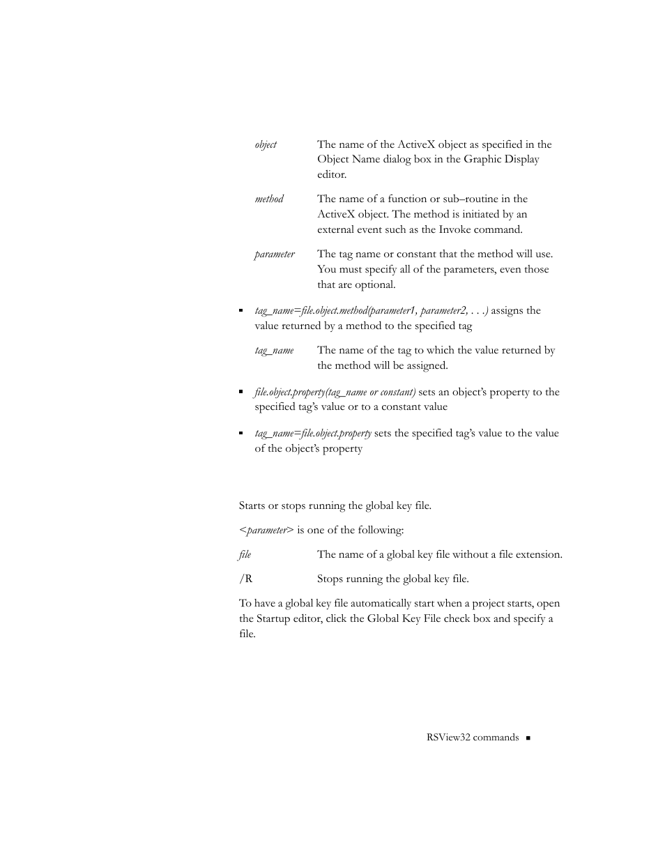 Key <parameter | Rockwell Automation 9301 Series RSView32 Users Guide User Manual | Page 659 / 769