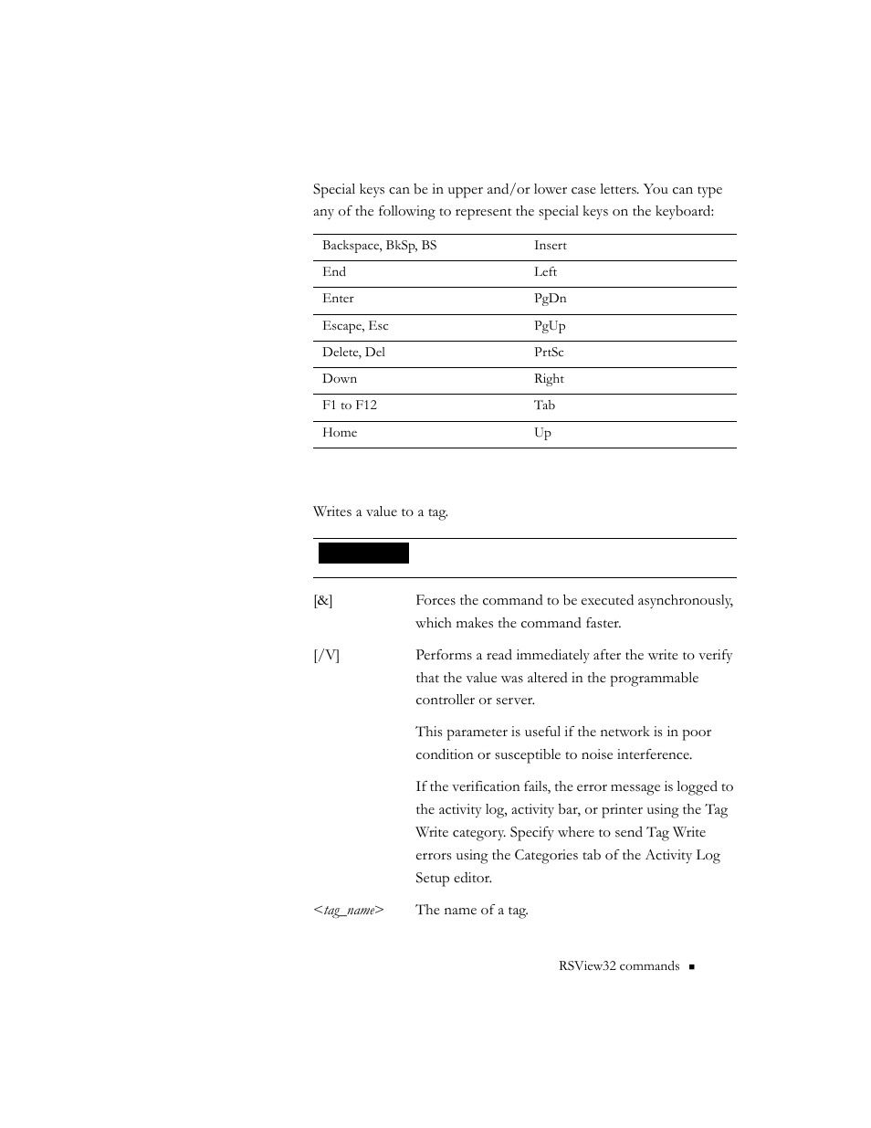 Set [/v] <tag_name> <value | Rockwell Automation 9301 Series RSView32 Users Guide User Manual | Page 675 / 769