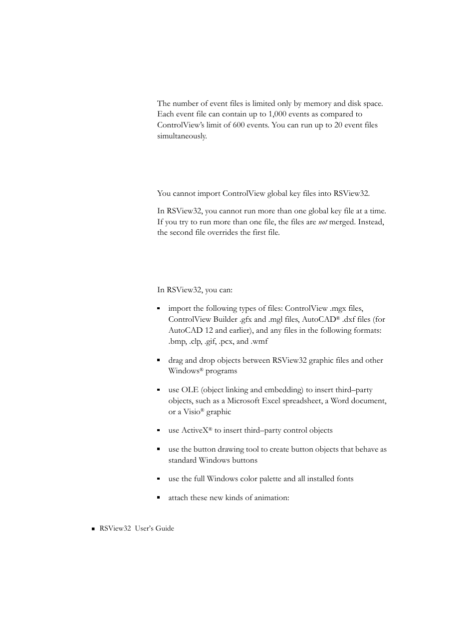 Global keys, Graphics | Rockwell Automation 9301 Series RSView32 Users Guide User Manual | Page 695 / 769