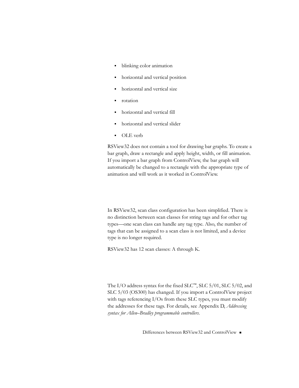 Scan classes, Slc addressing syntax | Rockwell Automation 9301 Series RSView32 Users Guide User Manual | Page 696 / 769