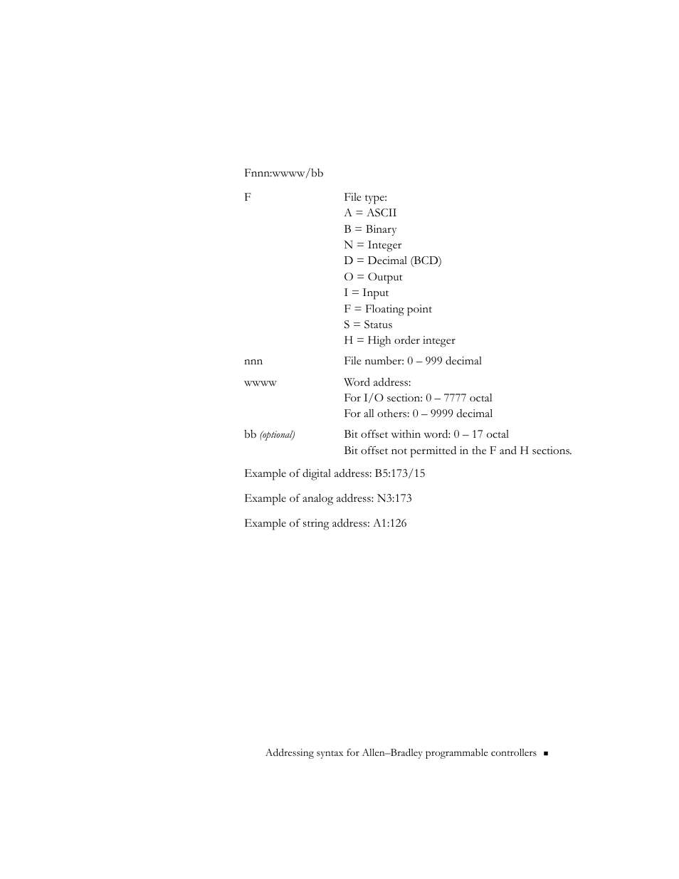 Plc–3 data table sections | Rockwell Automation 9301 Series RSView32 Users Guide User Manual | Page 701 / 769