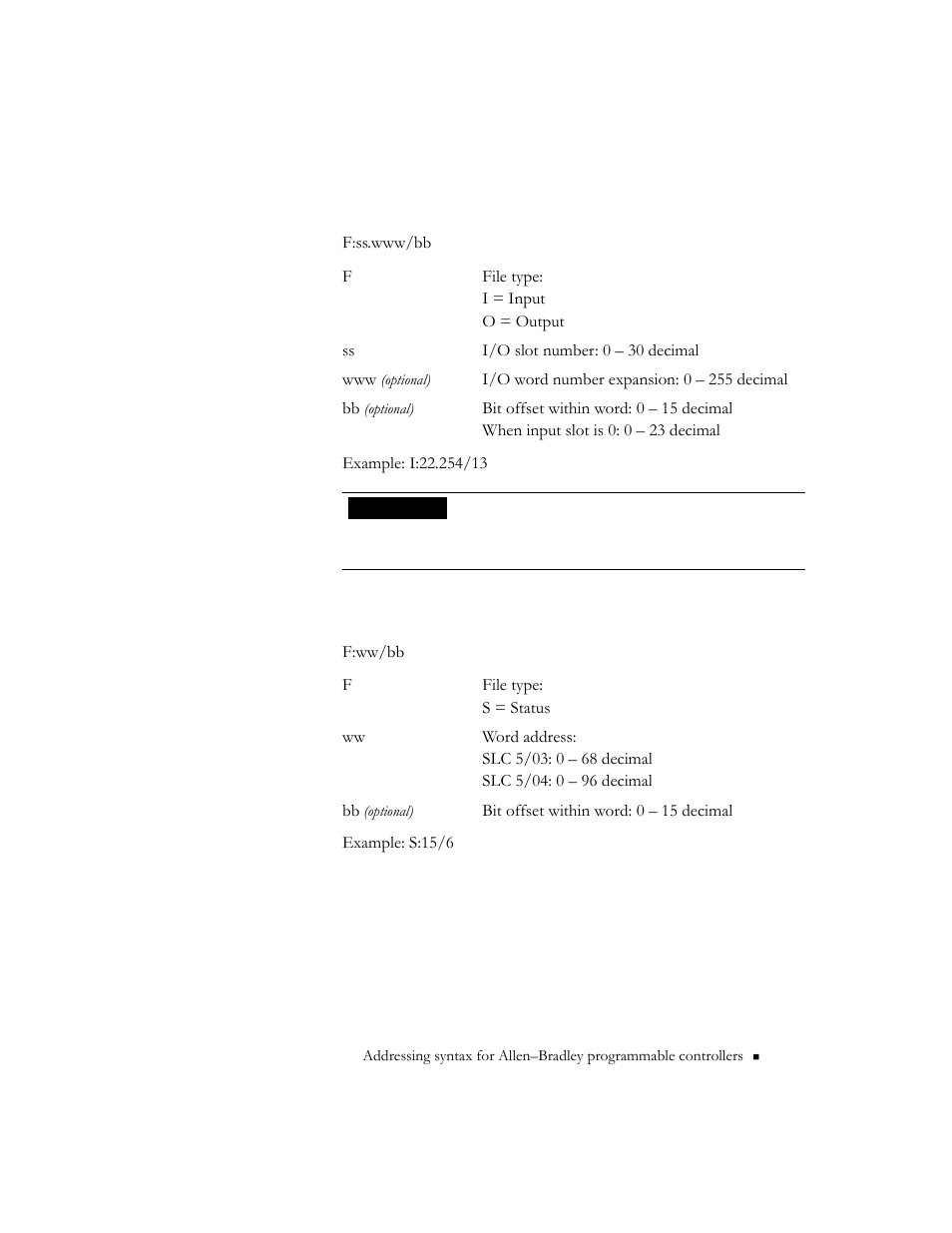 Slc 5 (enhanced) i/o files, Slc 5 (enhanced) status files | Rockwell Automation 9301 Series RSView32 Users Guide User Manual | Page 717 / 769