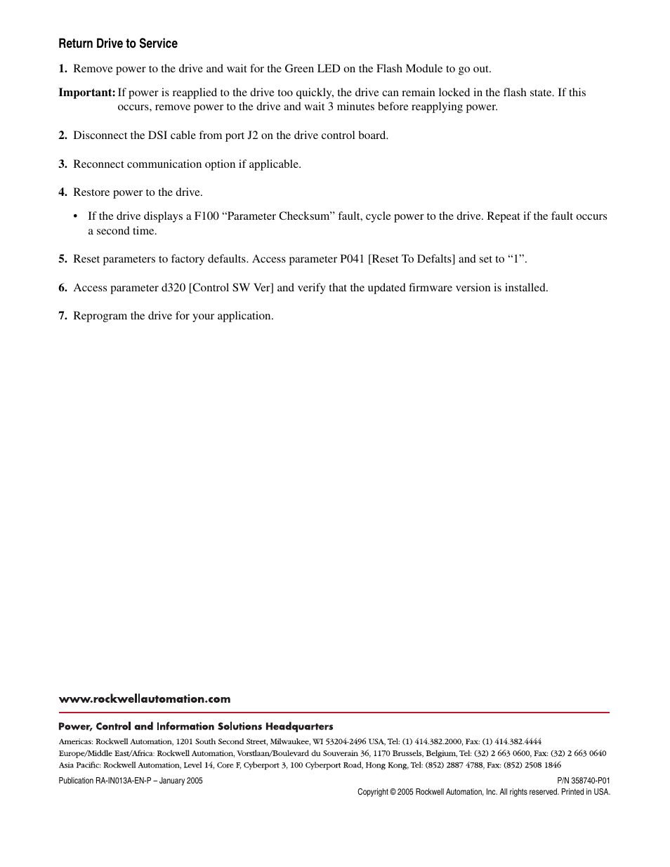 Rockwell Automation 22C Serial Flash Kit User Manual | Page 4 / 4