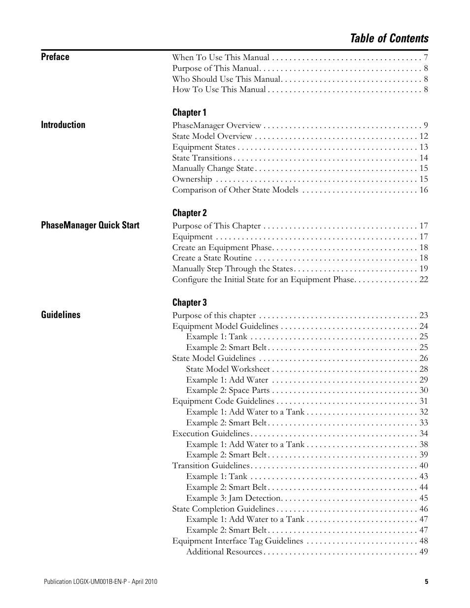 Rockwell Automation 1794-Lxxxx PhaseManager User Manual | Page 5 / 122