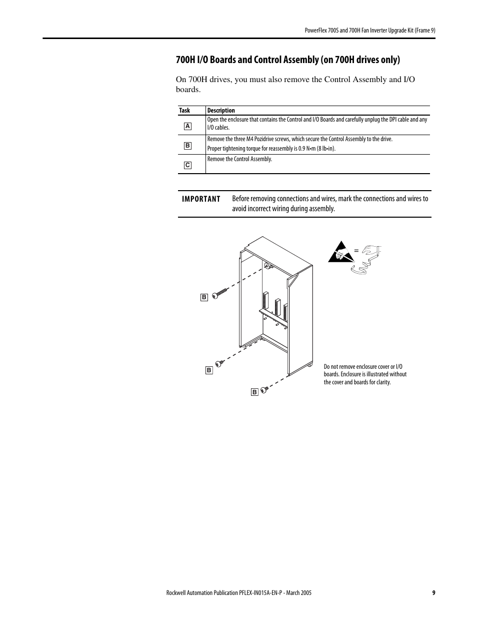 Rockwell Automation 20D PowerFlex 700S and H Fan Inverter Upgrade Kit (Frame 9) User Manual | Page 9 / 22