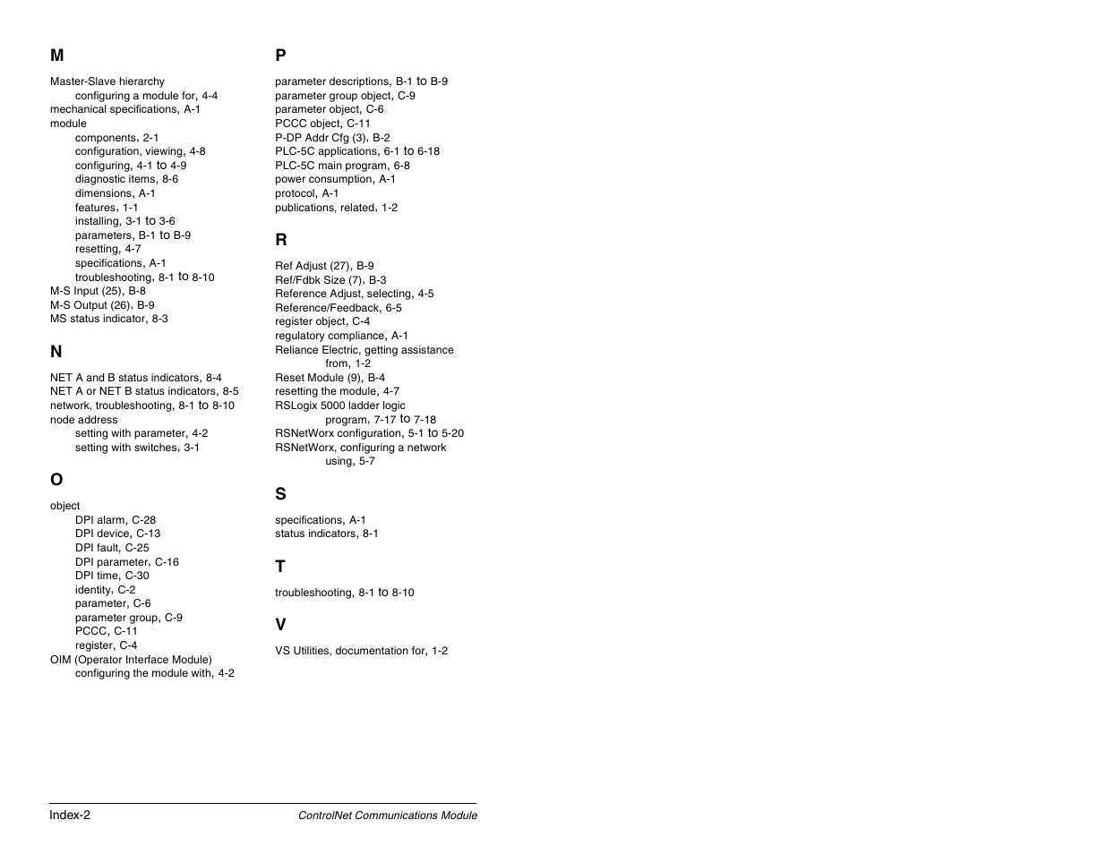 Rockwell Automation RECOMM-CNET ControlNet Communications Module User Manual | Page 158 / 160