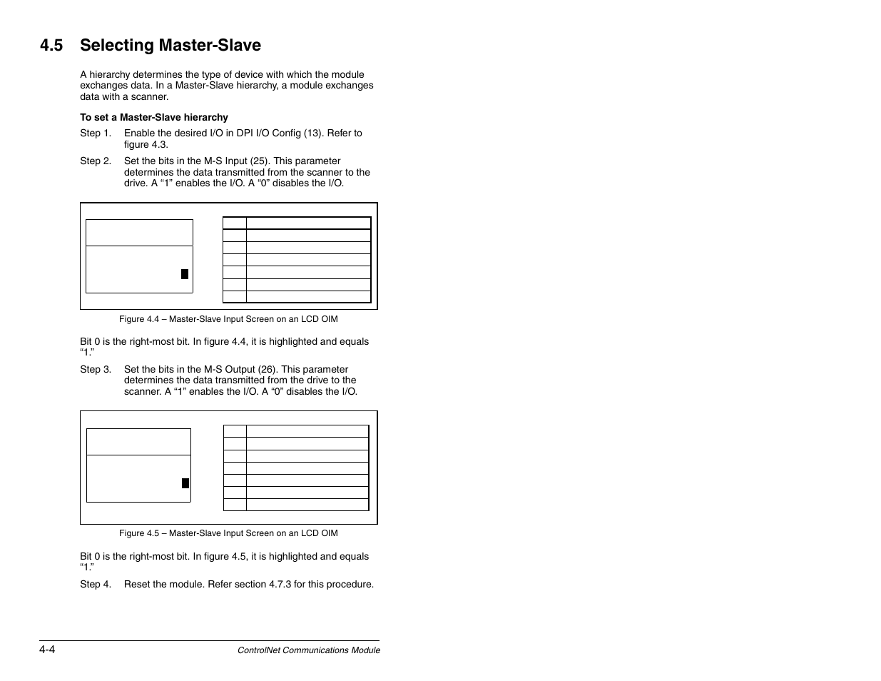 Selecting master- slave, 5 selecting master-slave | Rockwell Automation RECOMM-CNET ControlNet Communications Module User Manual | Page 24 / 160