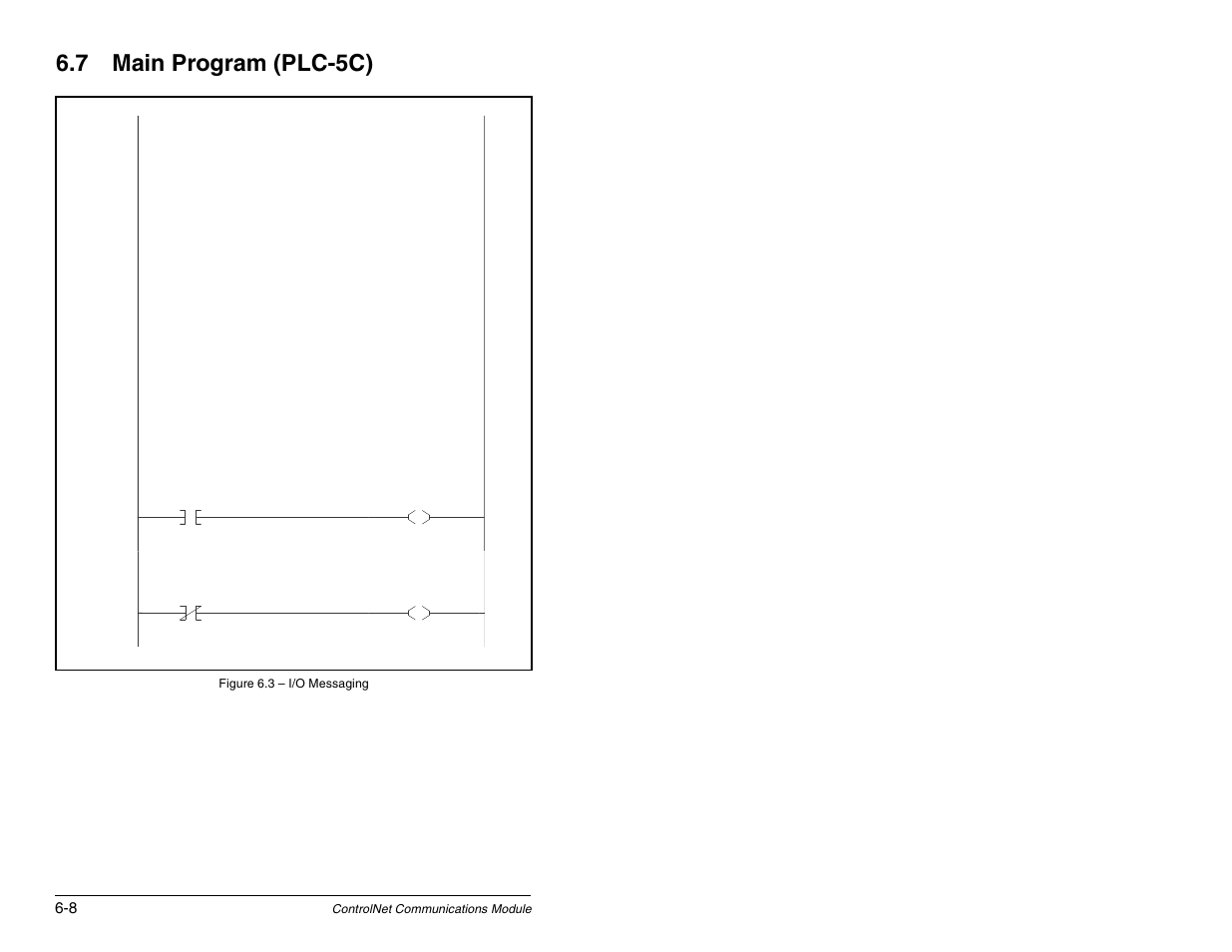 Main program (plc- 5c), 7 main program (plc-5c) | Rockwell Automation RECOMM-CNET ControlNet Communications Module User Manual | Page 58 / 160