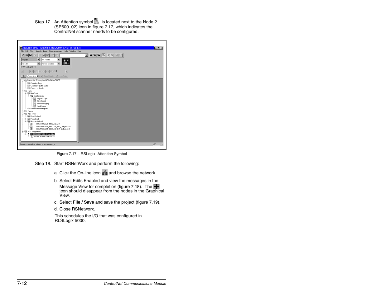 Rockwell Automation RECOMM-CNET ControlNet Communications Module User Manual | Page 80 / 160