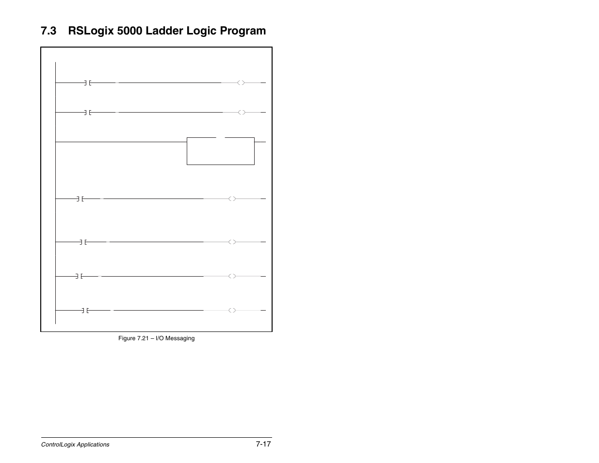 Rslogix 5000 ladder logic program | Rockwell Automation RECOMM-CNET ControlNet Communications Module User Manual | Page 85 / 160