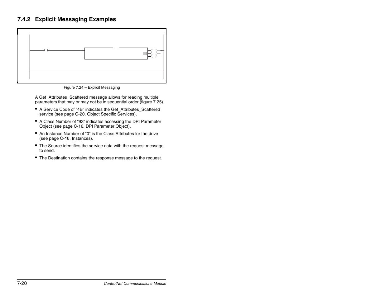 2 explicit messaging examples | Rockwell Automation RECOMM-CNET ControlNet Communications Module User Manual | Page 88 / 160