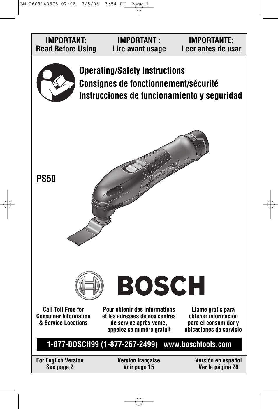 Bosch PS50 User Manual | 44 pages