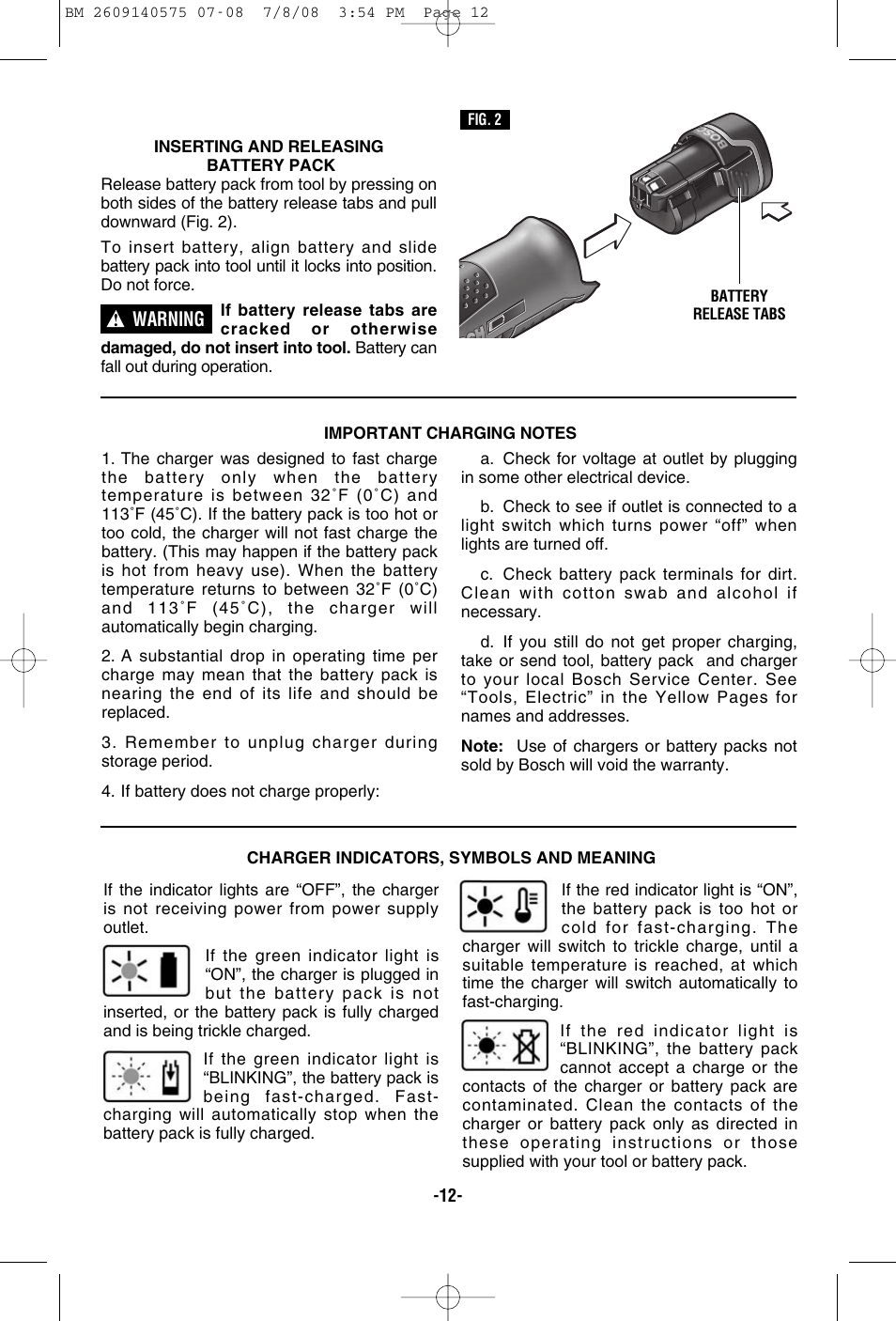 Bosch PS50 User Manual | Page 12 / 44