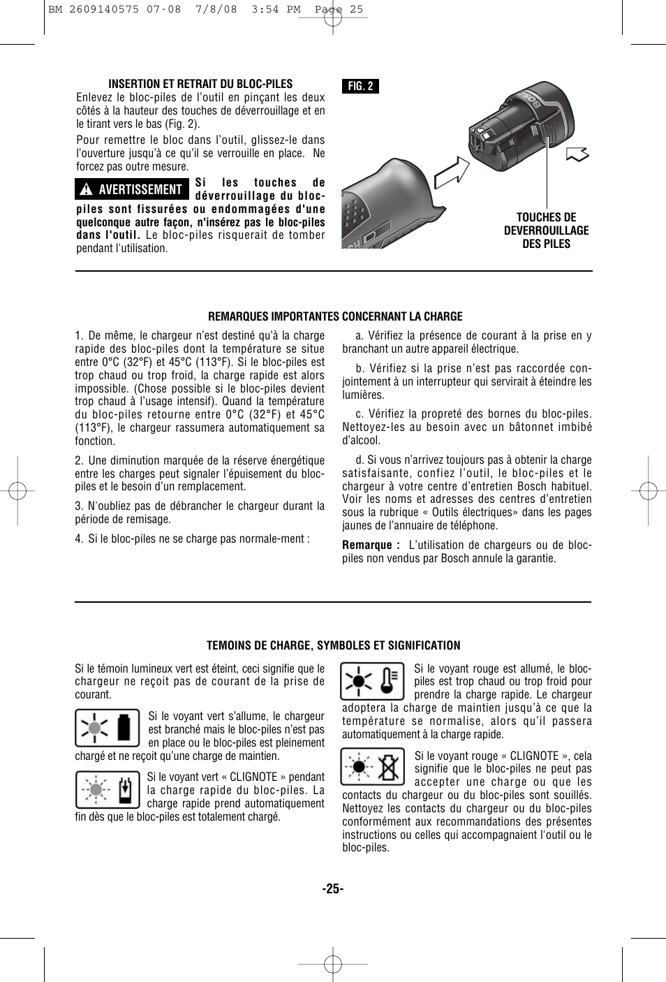 Bosch PS50 User Manual | Page 25 / 44