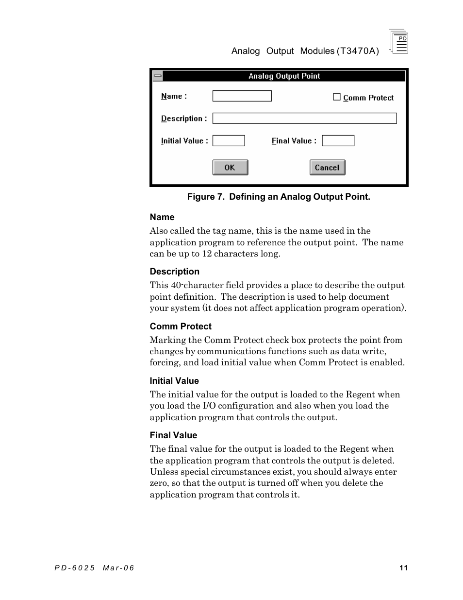 Rockwell Automation T3470A ICS Regent Analogue Output Modules User Manual | Page 11 / 18